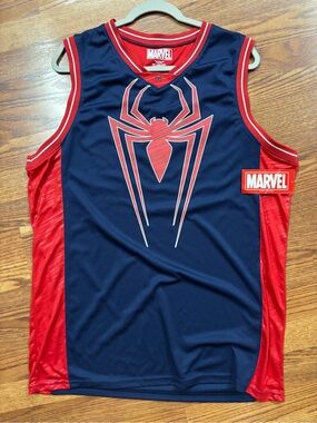 Marvel Red and Navy Spider-Man Graphic Athletic Tank